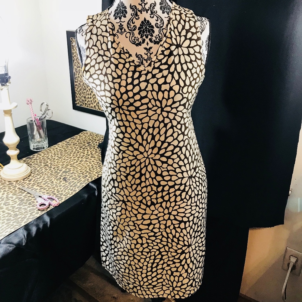 David Alexander Brown & Cream Dress